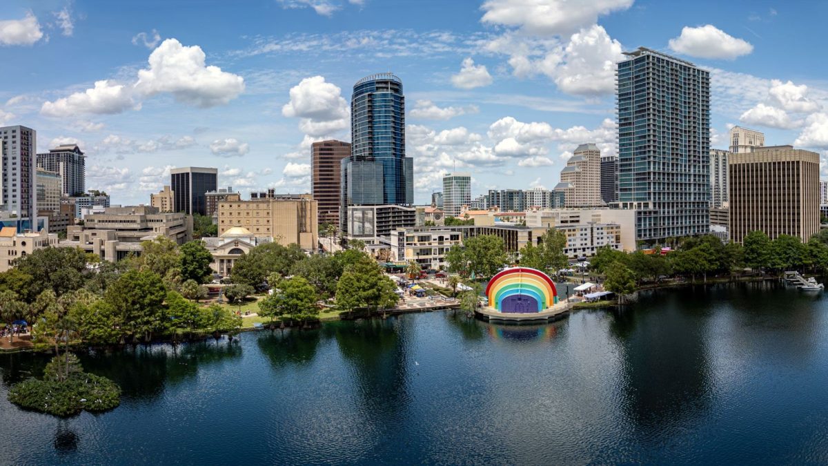 aerial view of downtown